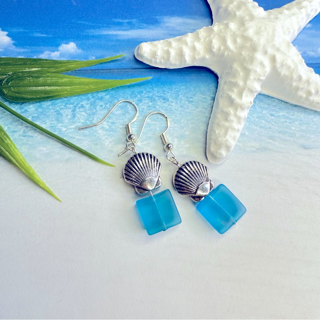 3/$25 Seashell Silver Earrings